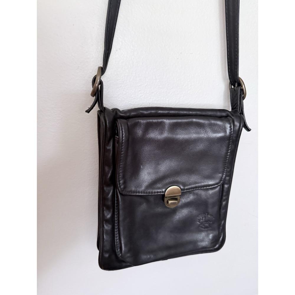 Atelier V Cuir Crossbody Purse Classic‎ Black Handmade In Canada Leather Minimal